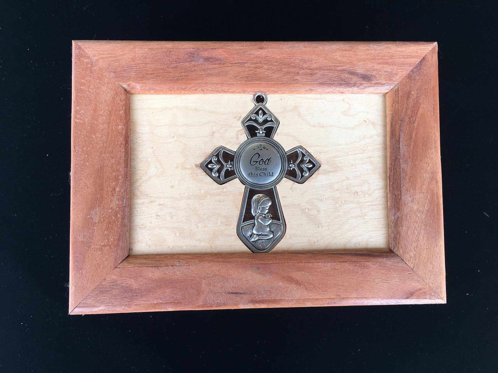 Handgemachte Hölzerne Erinnerungsbox Gott Segne Dieses Kind, Taufgeschenk Handgemachte Hölzerne Erinnerungsbox Gott Segne Dieses Kind, Taufgeschenk von OOTWScrolling