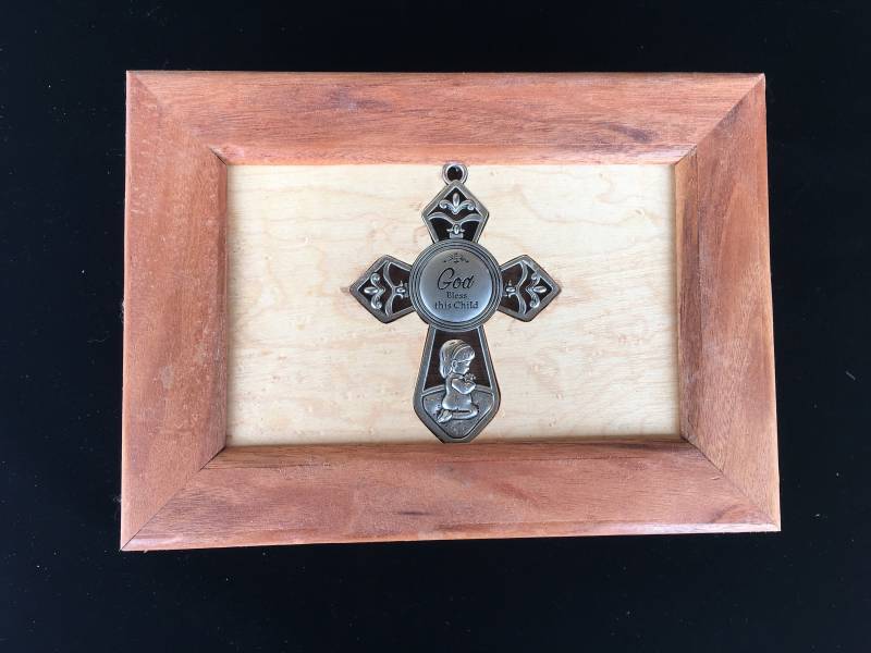 Handgemachte Hölzerne Erinnerungsbox Gott Segne Dieses Kind, Taufgeschenk Handgemachte Hölzerne Erinnerungsbox Gott Segne Dieses Kind, Taufgeschenk von OOTWScrolling
