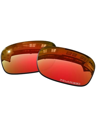 OOWLIT Ersatzgläser, kompatibel mit Oakley Holbrook Sonnenbrille, Rot (Fire Polycarbonate Combine8™ Polarized), Einheitsgröße von OOWLIT