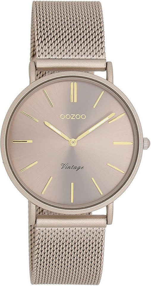 OOZOO Quarzuhr C20337, Armbanduhr, Damenuhr, Edelstahlarmband, Mineralglas, analog von OOZOO