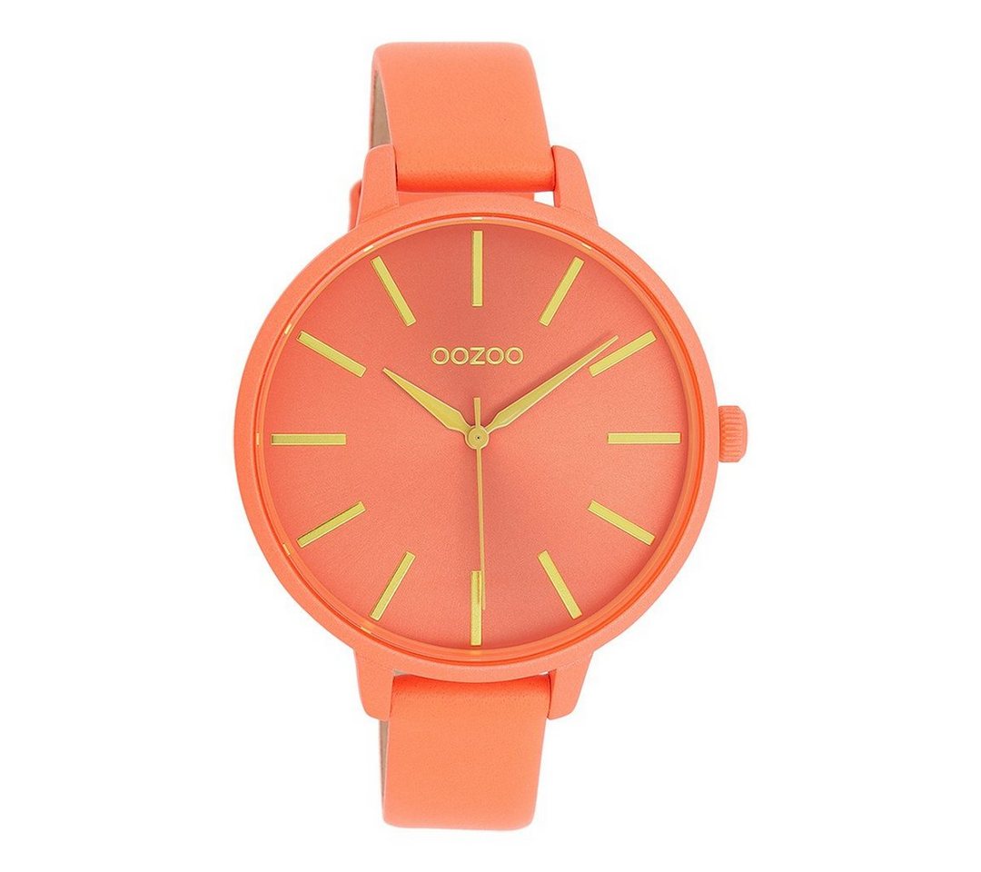 OOZOO Quarzuhr Damen Armbanduhr C11185 Lederband Neon-Orange 42 mm OOZOO Quarzuhr Damen Armbanduhr C11185 Lederband Neon-Orange 42 mm von OOZOO