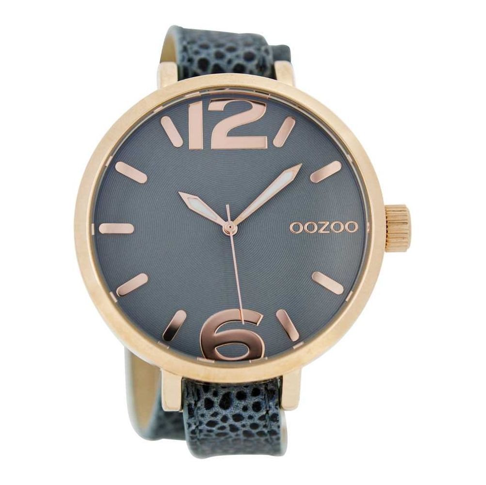 OOZOO Quarzuhr Damenuhr C6837 Rose Wickelarmband Petrol 45 mm von OOZOO