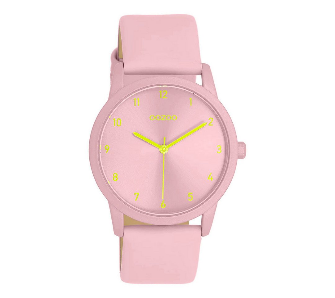 OOZOO Quarzuhr Damenuhr – Elegante Damen-Armbanduhr mit rosafarbenem Zifferblatt C11464, und Lederarmband, 38 mm von OOZOO