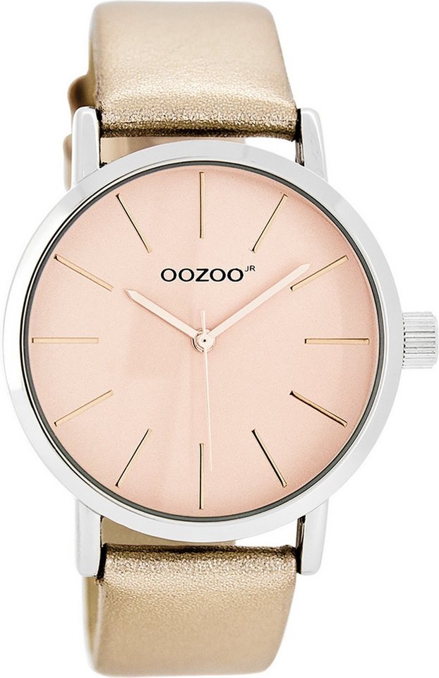 OOZOO Quarzuhr Oozoo Damen Armbanduhr JR Analog Metall, (Analoguhr), Damenuhr rund, groß (ca. 40mm) Metallarmband, Fashion-Style von OOZOO