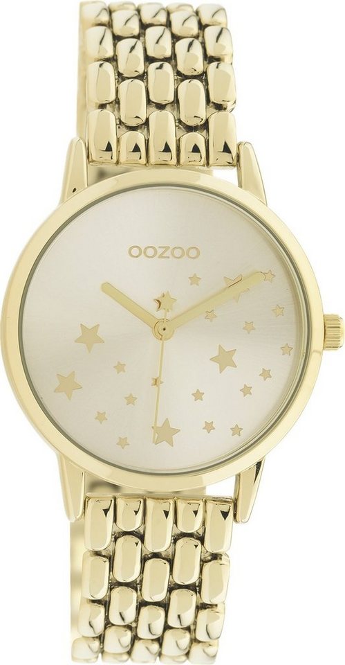 OOZOO Quarzuhr Oozoo Damen Armbanduhr Timepieces, (Analoguhr), Damenuhr rund, mittel (ca. 34mm) Edelstahlarmband, Elegant-Style von OOZOO