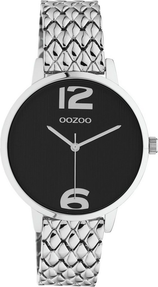 OOZOO Quarzuhr Oozoo Damen Armbanduhr Timepieces, Damenuhr rund, mittel (ca. 38mm) Edelstahlarmband, Elegant-Style von OOZOO