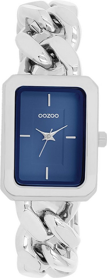 OOZOO Quarzuhr Oozoo Damen Armbanduhr Timepieces Analog, (Analoguhr), Damenuhr eckig, groß (ca. 24x31mm) Metallarmband, Fashion-Style von OOZOO