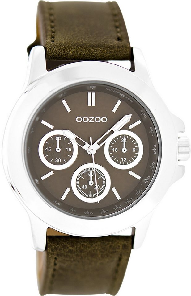 OOZOO Quarzuhr Oozoo Damen Armbanduhr Timepieces Analog, (Analoguhr), Damenuhr rund, groß (ca. 40mm) Lederarmband, Casual-Style von OOZOO