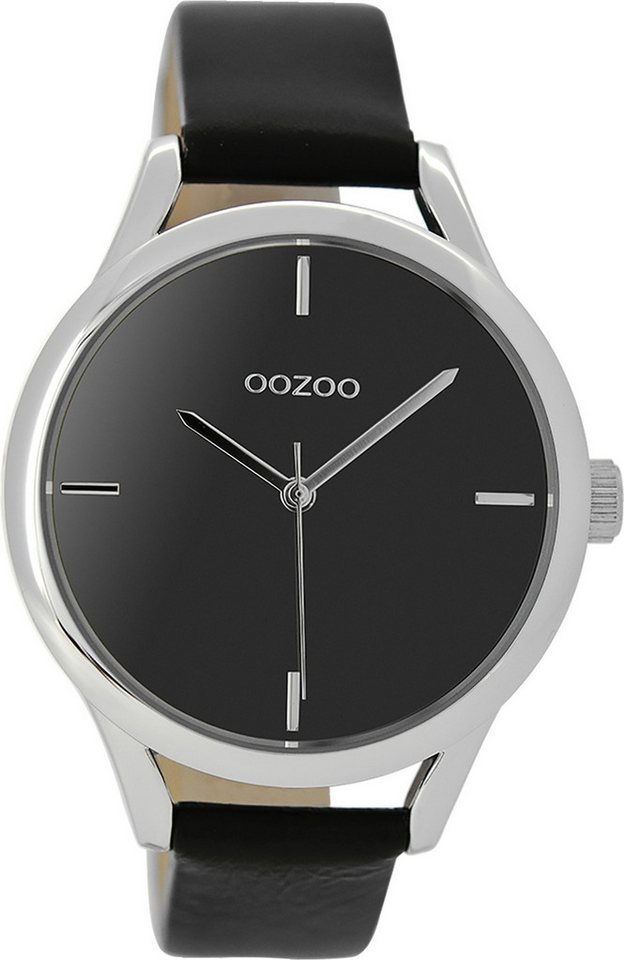 OOZOO Quarzuhr Oozoo Damen Armbanduhr Timepieces Analog, (Analoguhr), Damenuhr rund, groß (ca. 40mm) Lederarmband, Luxus-Style von OOZOO