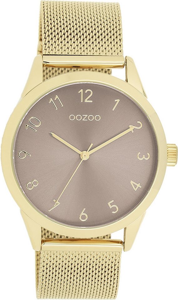 OOZOO Quarzuhr Oozoo Damen Armbanduhr Timepieces Analog, (Analoguhr), Damenuhr rund, groß (ca. 40mm) Metallarmband, Fashion-Style von OOZOO