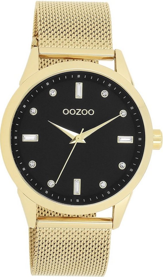 OOZOO Quarzuhr Oozoo Damen Armbanduhr Timepieces Analog, (Analoguhr), Damenuhr rund, groß (ca. 40mm) Metallarmband, Fashion-Style von OOZOO