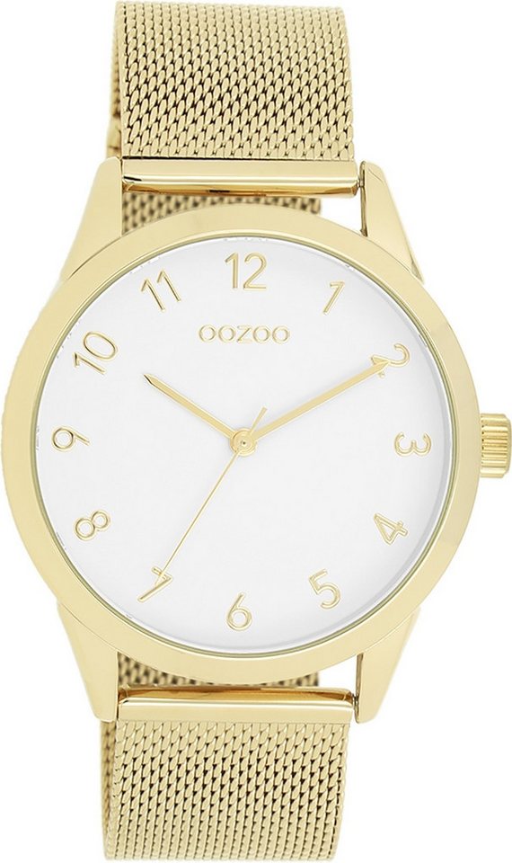 OOZOO Quarzuhr Oozoo Damen Armbanduhr Timepieces Analog, (Analoguhr), Damenuhr rund, groß (ca. 40mm) Metallarmband, Fashion-Style von OOZOO