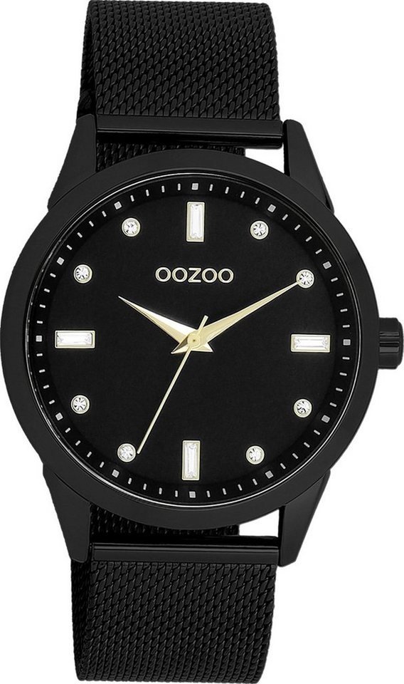 OOZOO Quarzuhr Oozoo Damen Armbanduhr Timepieces Analog, (Analoguhr), Damenuhr rund, groß (ca. 40mm) Metallarmband, Fashion-Style von OOZOO