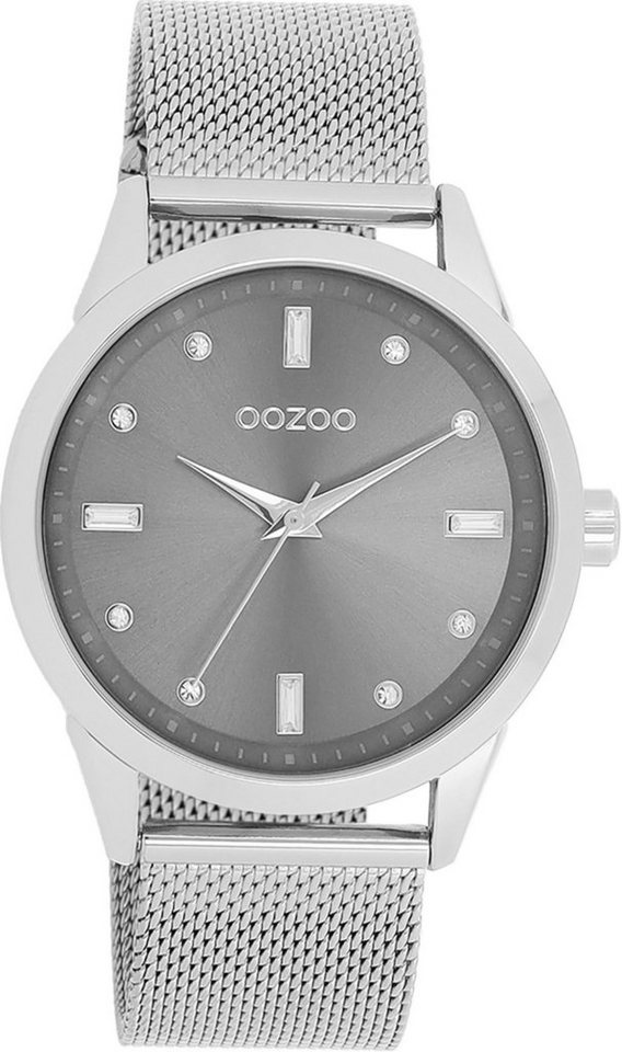 OOZOO Quarzuhr Oozoo Damen Armbanduhr Timepieces Analog, (Analoguhr), Damenuhr rund, groß (ca. 40mm) Metallarmband, Fashion-Style von OOZOO