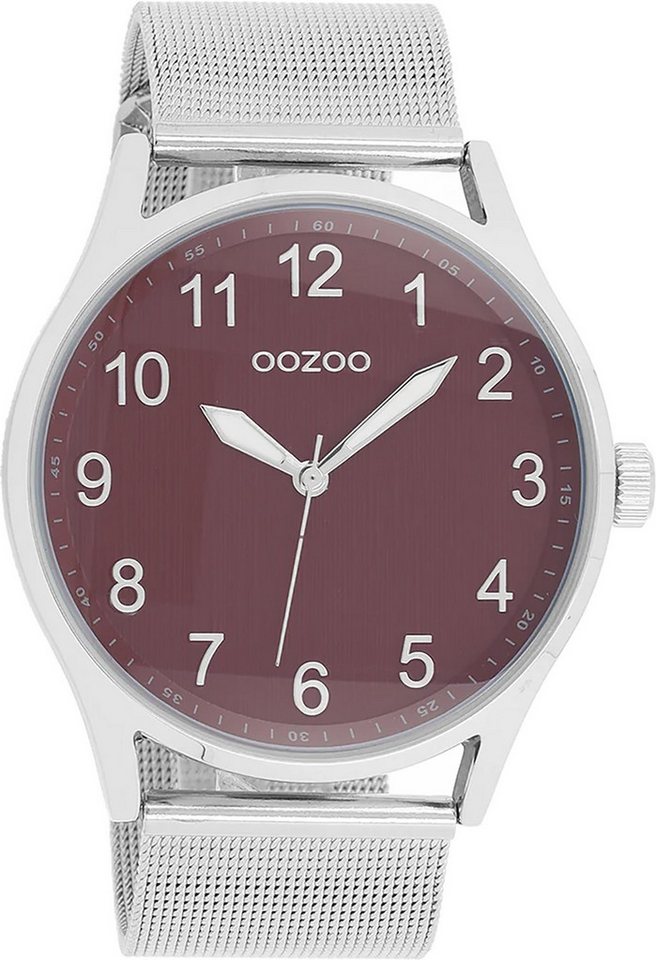 OOZOO Quarzuhr Oozoo Damen Armbanduhr Timepieces Analog, (Analoguhr), Damenuhr rund, groß (ca. 41mm) Metallarmband, Elegant-Style von OOZOO