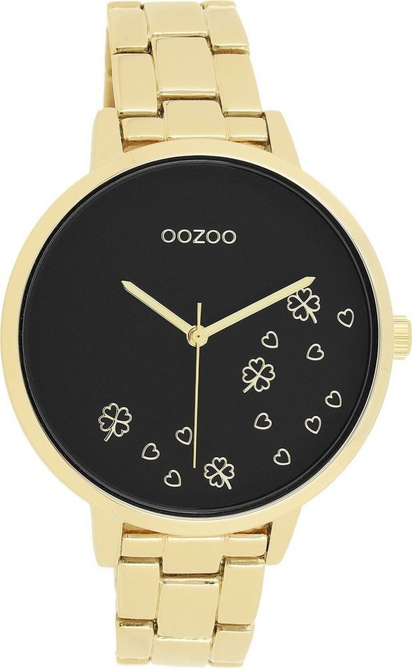 OOZOO Quarzuhr Oozoo Damen Armbanduhr Timepieces Analog, (Analoguhr), Damenuhr rund, groß (ca. 42mm) Edelstahlarmband, Elegant-Style von OOZOO