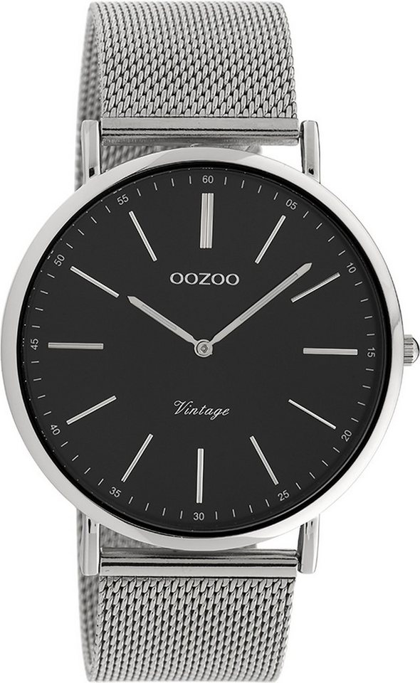 OOZOO Quarzuhr Oozoo Damen Armbanduhr Timepieces Analog, (Analoguhr), Damenuhr rund, groß (ca. 44mm) Metallarmband, Fashion-Style von OOZOO