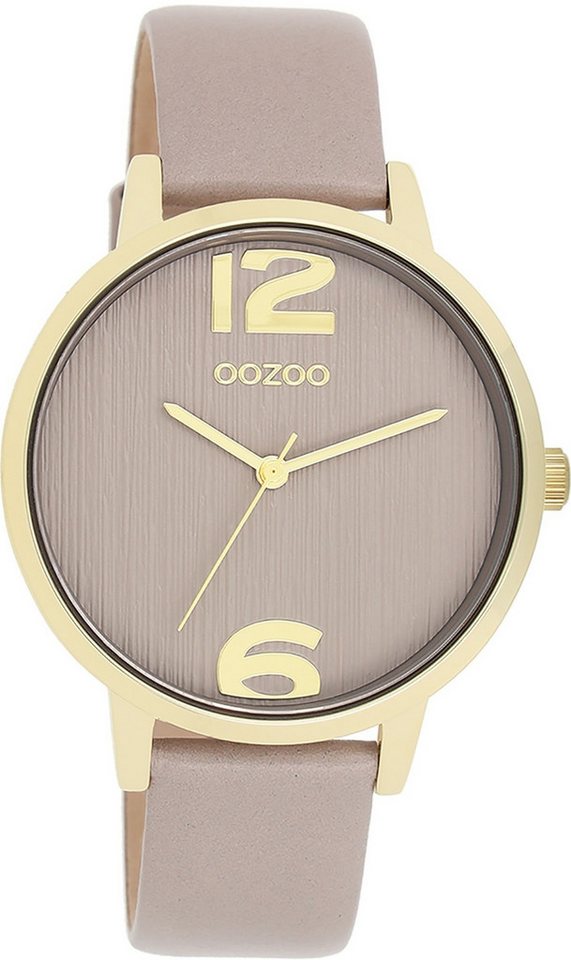 OOZOO Quarzuhr Oozoo Damen Armbanduhr Timepieces Analog, (Analoguhr), Damenuhr rund, mittel (ca. 38mm) Lederarmband, Fashion-Style von OOZOO