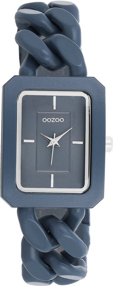 OOZOO Quarzuhr Oozoo Damen Armbanduhr Timepieces Analog, Damenuhr rechteckig, groß (ca 31x24mm) Kunststoffarmband, Fashion von OOZOO