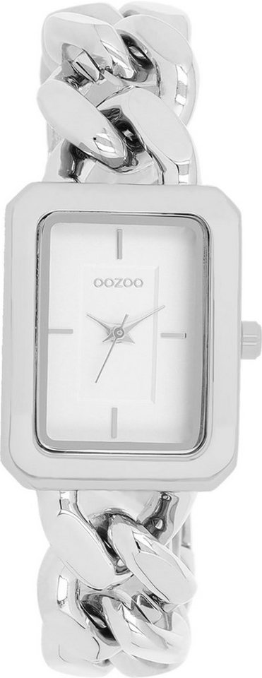 OOZOO Quarzuhr Oozoo Damen Armbanduhr Timepieces Analog, (Analoguhr), Damenuhr rechteckig, groß (ca. 31x24mm) Metallarmband, Fashion-Style von OOZOO