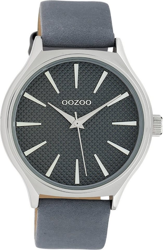 OOZOO Quarzuhr Oozoo Damen Armbanduhr Timepieces Analog, Damenuhr rund, groß (ca. 42mm) Lederarmband, Fashion-Style von OOZOO