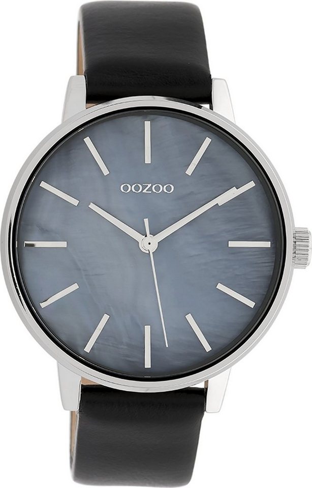 OOZOO Quarzuhr Oozoo Damen Armbanduhr Timepieces Analog, Damenuhr rund, groß (ca. 42mm) Lederarmband, Fashion-Style von OOZOO