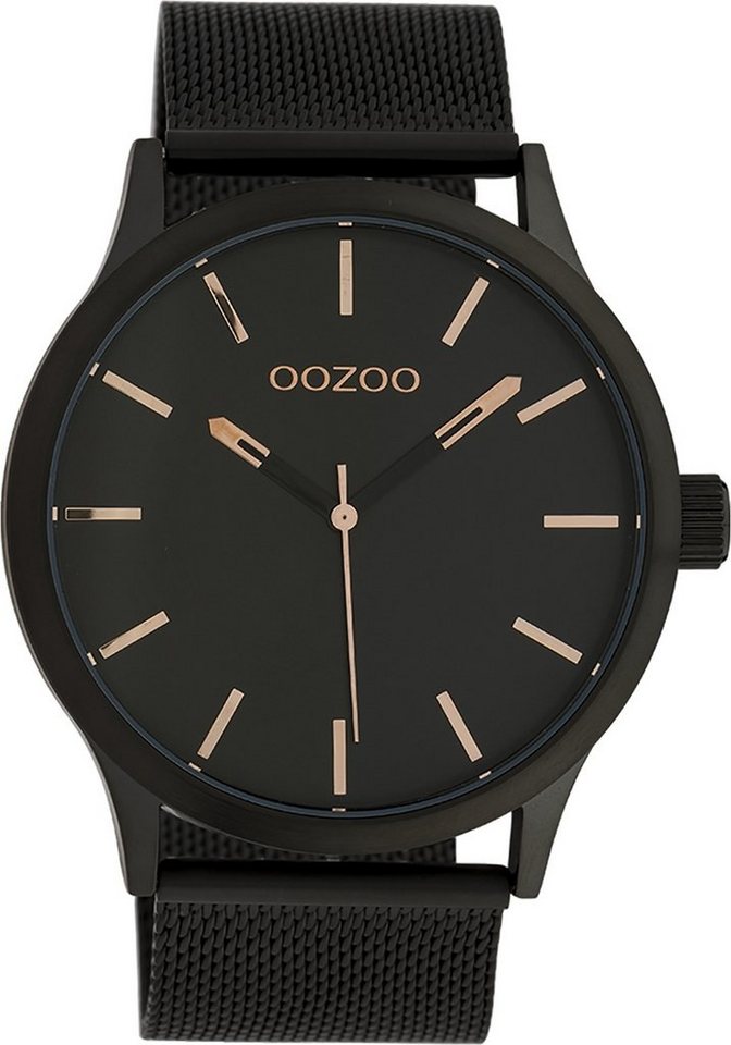 OOZOO Quarzuhr Oozoo Damen Armbanduhr Timepieces Analog, Damenuhr rund, groß (ca. 45mm) Metallarmband, Fashion-Style von OOZOO