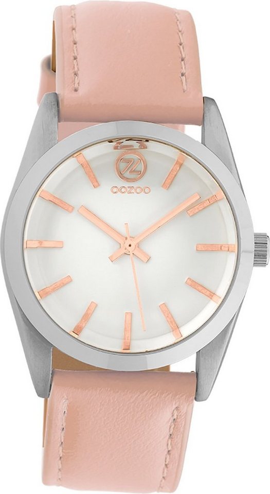 OOZOO Quarzuhr Oozoo Damen Armbanduhr Timepieces Analog, (Analoguhr), Damenuhr rund, mittel (ca. 33mm) Lederarmband, Fashion-Style von OOZOO