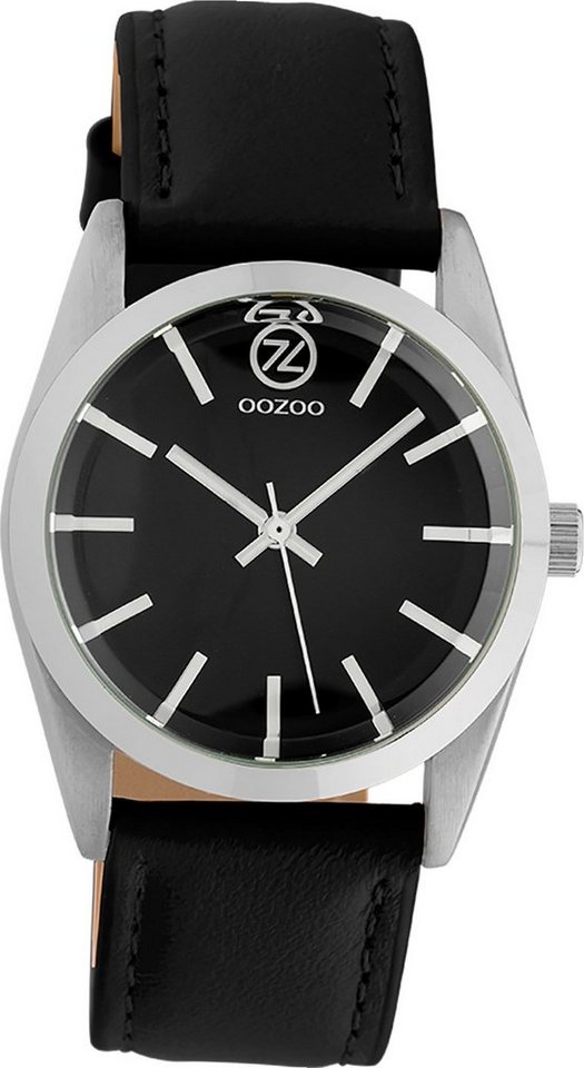 OOZOO Quarzuhr Oozoo Damen Armbanduhr Timepieces Analog, Damenuhr rund, mittel (ca. 33mm) Lederarmband, Fashion-Style von OOZOO