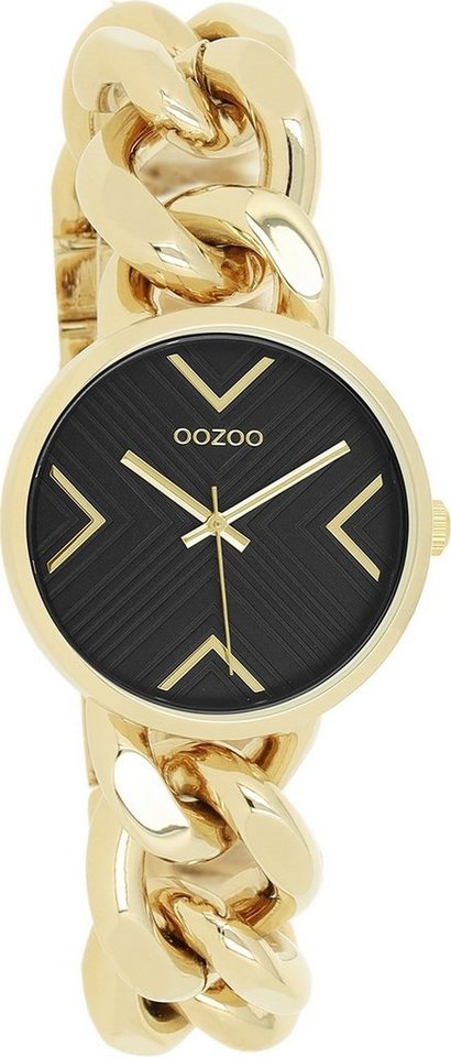 OOZOO Quarzuhr Oozoo Damen Armbanduhr Timepieces Analog, Damenuhr rund, mittel (ca. 34mm) Edelstahlarmband, Fashion-Style von OOZOO