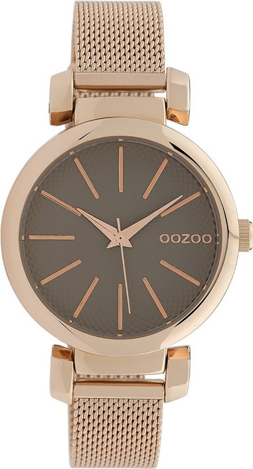 OOZOO Quarzuhr Oozoo Damen Armbanduhr Timepieces Analog, Damenuhr rund, mittel (ca. 36mm) Metallarmband, Fashion-Style von OOZOO