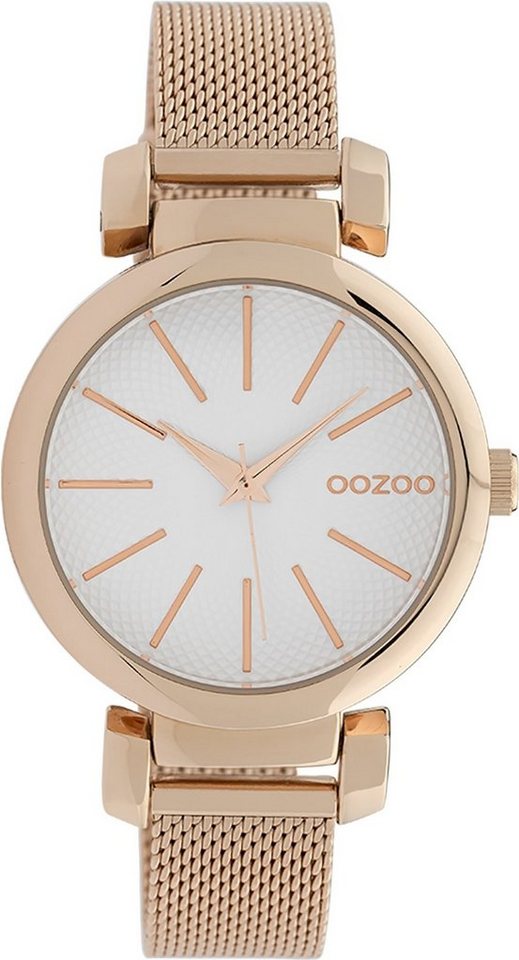 OOZOO Quarzuhr Oozoo Damen Armbanduhr Timepieces Analog, Damenuhr rund, mittel (ca. 36mm) Metallarmband, Fashion-Style von OOZOO