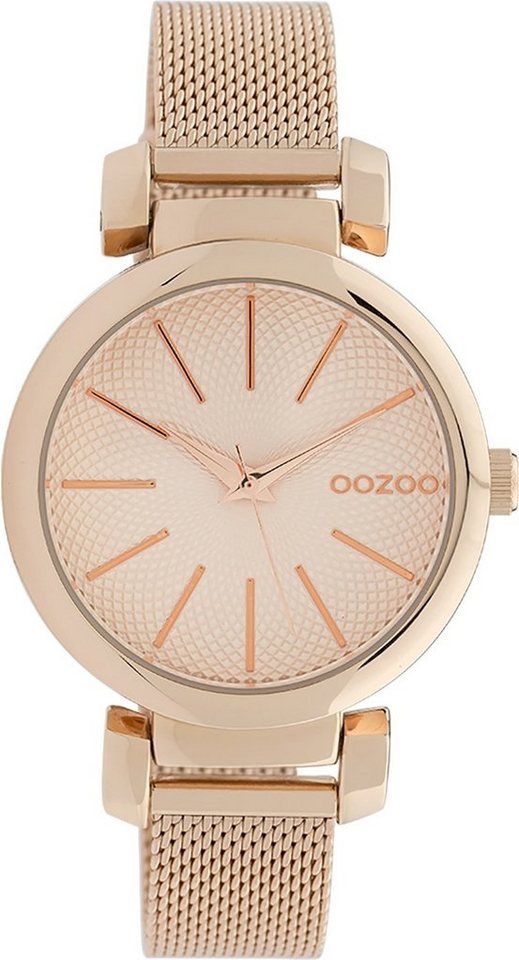 OOZOO Quarzuhr Oozoo Damen Armbanduhr Timepieces Analog, Damenuhr rund, mittel (ca. 36mm) Metallarmband, Fashion-Style von OOZOO