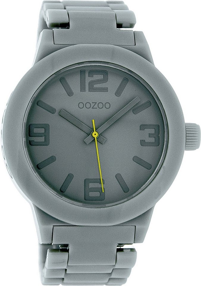 OOZOO Quarzuhr Oozoo Damen Armbanduhr blau Analog, (Analoguhr), Damenuhr rund, groß (ca. 45mm) Kunststoffarmband, Fashion-Style von OOZOO