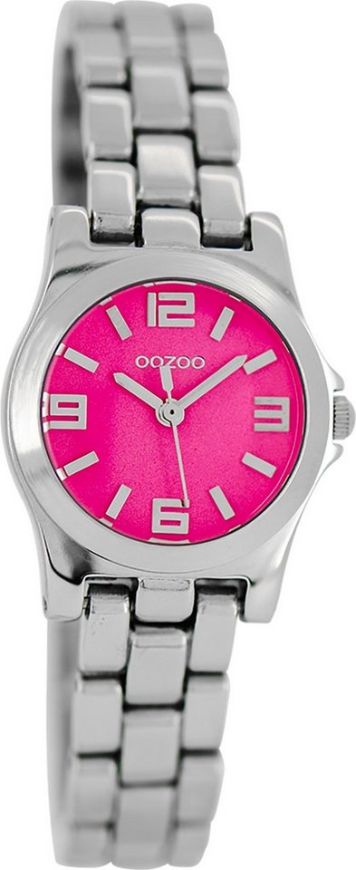 OOZOO Quarzuhr Oozoo Damen Armbanduhr blau Analog, (Analoguhr), Damenuhr rund, klein (ca. 25mm) Metallarmband, Elegant-Style von OOZOO