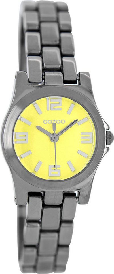 OOZOO Quarzuhr Oozoo Damen Armbanduhr silber Analog matt, (Analoguhr), Damenuhr rund, klein (ca. 25mm) Metallarmband, Elegant-Style von OOZOO