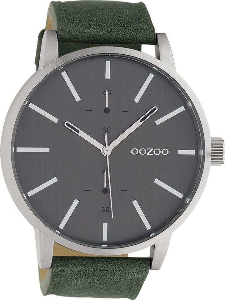OOZOO Quarzuhr Oozoo Damen Herren Armbanduhr Timepieces, Damen, Herrenuhr rund, groß (ca. 50mm) Lederarmband, Fashion-Style von OOZOO