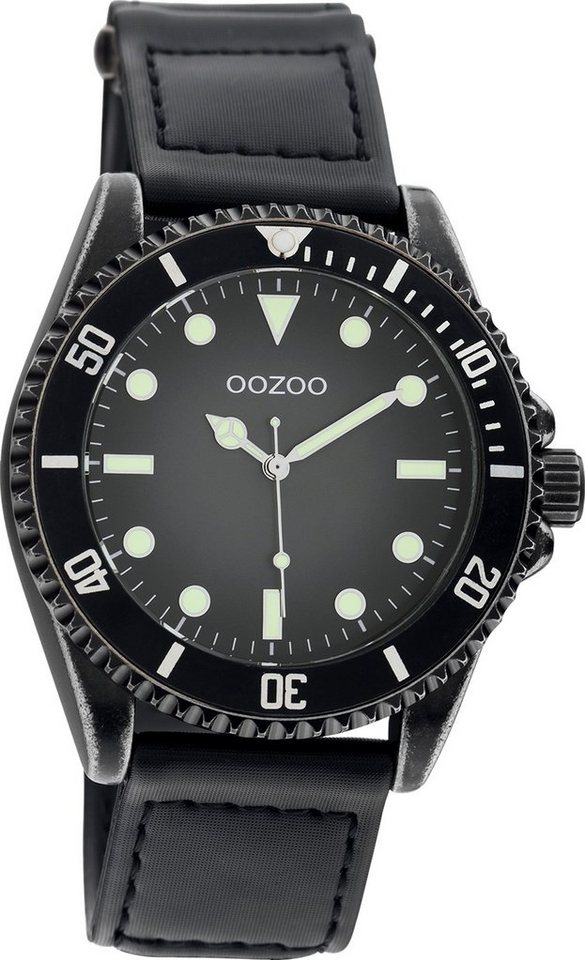OOZOO Quarzuhr Oozoo Herren Armbanduhr Timepieces, (Analoguhr), Herrenuhr rund, groß (ca. 42mm) Lederarmband, Casual-Style von OOZOO