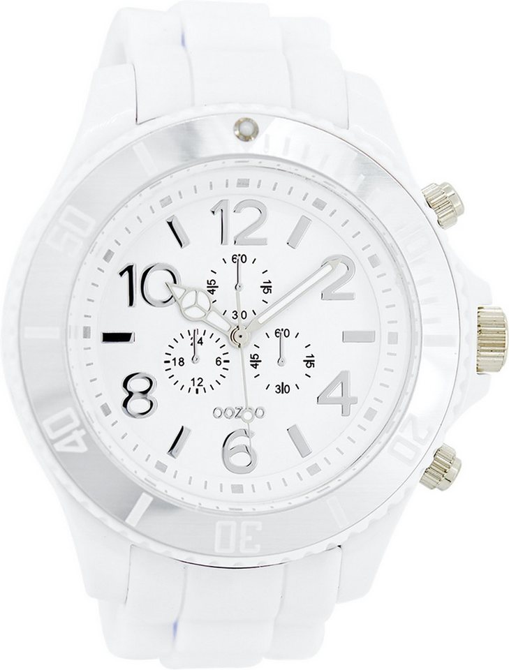 OOZOO Quarzuhr Oozoo Herren Armbanduhr Timepieces Analog, (Analoguhr), Herrenuhr rund, extra groß (ca. 48mm) Silikonarmband, Fashion-Style von OOZOO