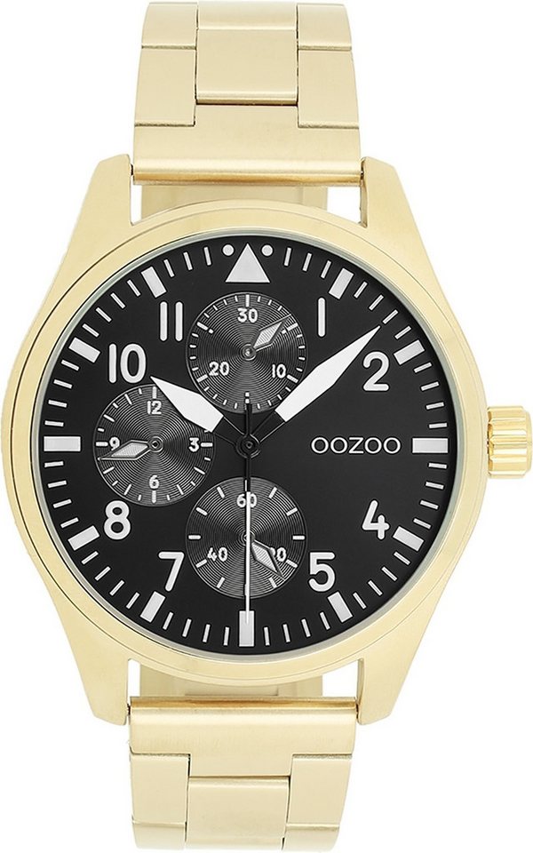 OOZOO Quarzuhr Oozoo Herren Armbanduhr Timepieces Analog, (Analoguhr), Herrenuhr rund, groß (ca. 42mm) Metallarmband, Casual-Style von OOZOO