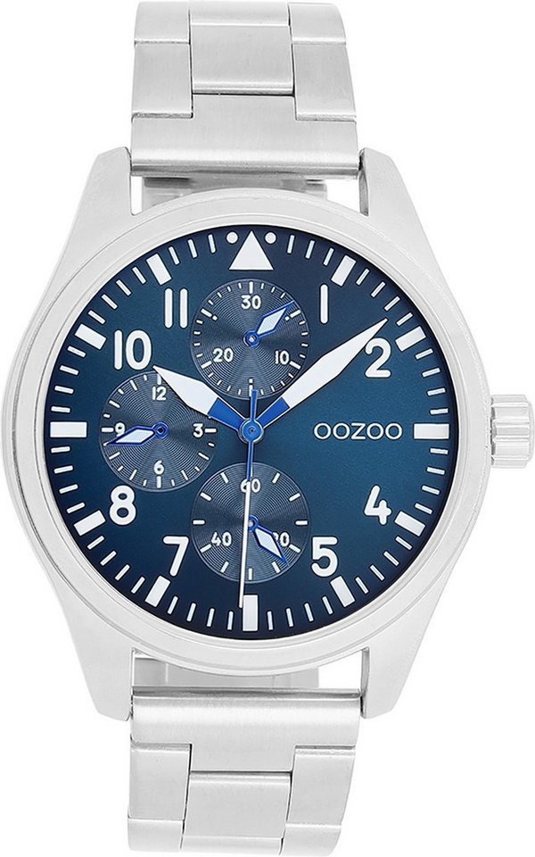 OOZOO Quarzuhr Oozoo Herren Armbanduhr Timepieces Analog, (Analoguhr), Herrenuhr rund, groß (ca. 42mm) Metallarmband, Casual-Style von OOZOO