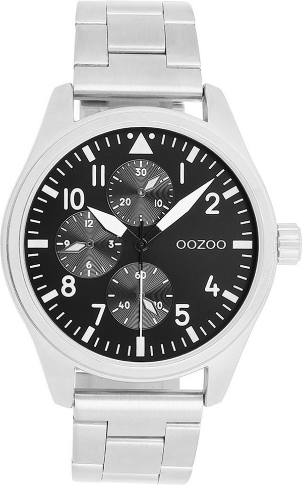 OOZOO Quarzuhr Oozoo Herren Armbanduhr Timepieces Analog, (Analoguhr), Herrenuhr rund, groß (ca. 42mm) Metallarmband, Casual-Style von OOZOO