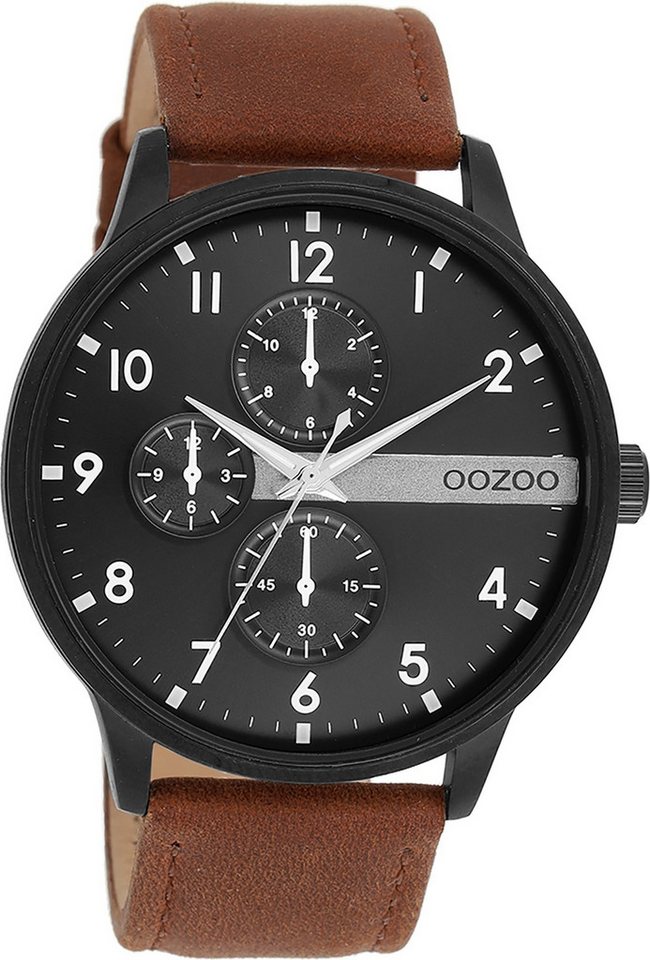 OOZOO Quarzuhr Oozoo Herren Armbanduhr Timepieces Analog, (Analoguhr), Herrenuhr rund, groß (ca. 45mm) Metallarmband, Fashion-Style von OOZOO