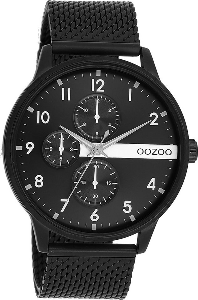 OOZOO Quarzuhr Oozoo Herren Armbanduhr Timepieces Analog, (Analoguhr), Herrenuhr rund, groß (ca. 45mm) Metallarmband, Fashion-Style von OOZOO