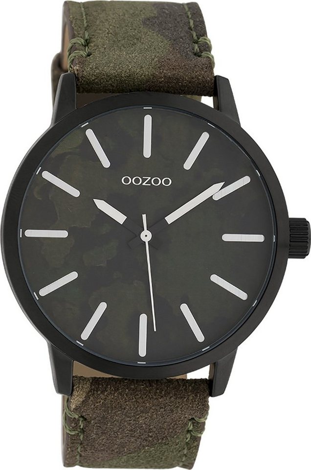 OOZOO Quarzuhr Oozoo Unisex Armbanduhr Timepieces Analog, Damen, Herrenuhr rund, groß (ca. 45mm) Textilarmband, Fashion-Style von OOZOO