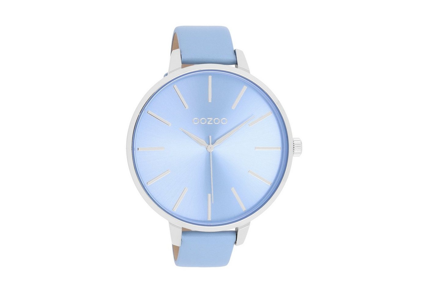 OOZOO Quarzuhr XL Damenuhr C11073 Babyblau Lederband 48 mm OOZOO Quarzuhr XL Damenuhr C11073 Babyblau Lederband 48 mm von OOZOO