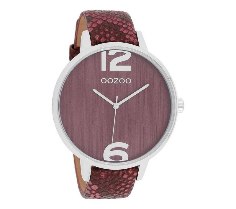 OOZOO Quarzuhr XXL Damenuhr C9241 Rot Lederband 48 mm C9241 OOZOO Quarzuhr XXL Damenuhr C9241 Rot Lederband 48 mm C9241 von OOZOO