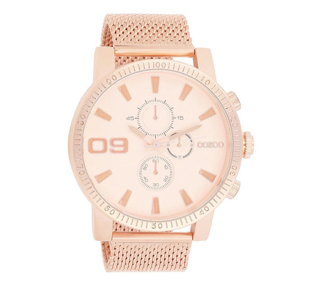 OOZOO Quarzuhr XXL Herrenuhr C9438 Rose Meshband 50 mm C9438 OOZOO Quarzuhr XXL Herrenuhr C9438 Rose Meshband 50 mm C9438 von OOZOO