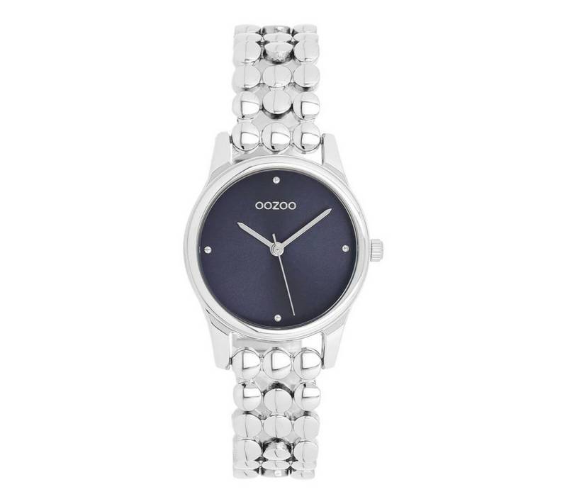 OOZOO Quarzuhr C11630 – Dunkelblaue Armbanduhr mit silberfarbenem DOT-Armband, 28 mm von OOZOO