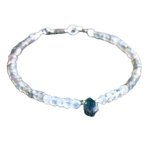 OPAL_WORLD Armband 18 cm mit versilbertem Verschluss, Labradorit und Mondstein, 3,5-6 x 4 mm, facettierte und geschnitzte Perlen in Rondelle-Form | LBRC_OW_07978 OPAL_WORLD Armband 18 cm mit versilbertem Verschluss, Labradorit und Mondstein, 3,5-6 x 4 mm, facettierte und geschnitzte Perlen in Rondelle-Form | LBRC_OW_07978 von OPAL_WORLD